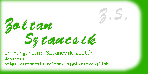 zoltan sztancsik business card